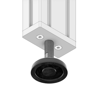 32-4590M16-1SS MODULAR SOLUTIONS MOUNTING PLATE 45 X 90 M16 THREADED THRU HOLE